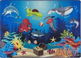 Covor Pentru Copii Antiderapant Oceanarium Blue