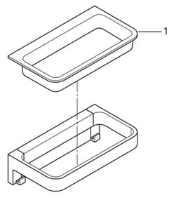 GROHE 41107000 - Poliță pentru duș START CUBE, 20 cm, crom lucios
