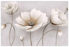 Tablou cu florile albe (90x60 cm)