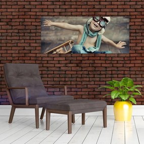 Tablou - Tânăr aviator (120x50 cm)