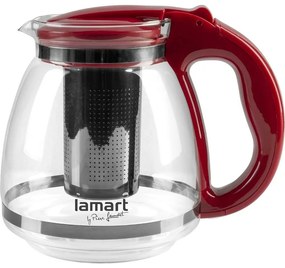 Ceainic Lamart LT7074 Verre, 1,5 l, roșu, 1,5 l