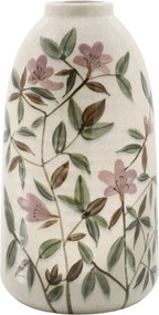 Vaza din ceramica, cu motive florale, H33/D18cm