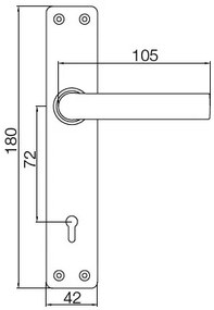 Maner cu sild distanta interax 72 mm model 701-63 (Culoare: Alb)
