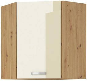 Dulap superior de bucătărie, de colț Arryn 58x58 GN-72 1F (stejar artisan + crem lucios). 1024736