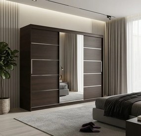 Dulap dressing Atlantic 3 usi, 250 cm, Wenge