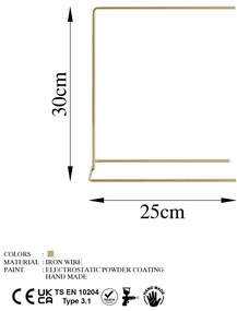 Suport bijuterii TK-005 Auriu 25x30x12 cm
