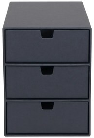 Cutie cu 3 sertare Bigso Box of Sweden Ingrid, gri închis