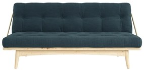 Canapea variabilă cu tapițerie din catifea reiată Karup Design Folk Raw/Pale Blue