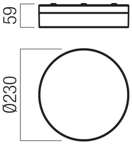 Plafonieră LED Redo 01-3727 FRISBI LED/12W/230V 3000/4000K IP44 crom