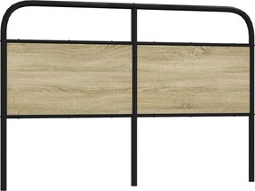 vidaXL Tăblie de pat de schimb stejar sonoma 150 cm oțel și lemn prelucrat