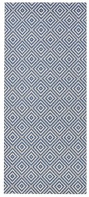 Covor de exterior NORTHRUGS Karo, 80 x 200 cm, albastru