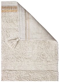 Covor crem lavabil/țesut manual din bumbac 90x130 cm Bloom Natural – Lorena Canals