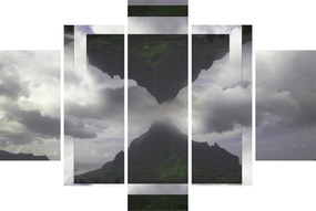 Tablou - Munții din Islanda, colaj geometric (150x105 cm)