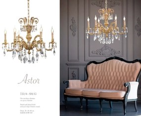Candelabru 6 brate LUX cu cristale Scholer, Astor