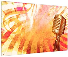 Tablou - Microfon retro (90x60 cm)