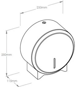 Dispenser hartie igienica Merida Stella 19 cm, negru