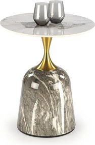 Masuta ROSA, alb/gri, ceramica/metal, 50x50x59 cm