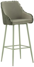 Mauro Ferretti Scaun De Bar Alaska -A- Verde Set 2 Bucăți Cm 52X46X111 (Înălțime Șezut Cm 78) | Aosom Romania