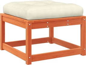 vidaXL Taburet de grădină cu perne, maro ceruit, lemn masiv de pin