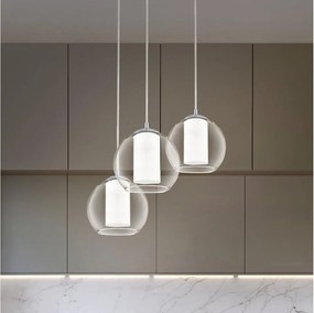 Eglo 92762 - Lampă suspendată pe cablu BOLSANO 3xE27/60W