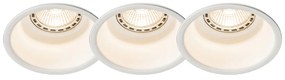 Set de 3 spoturi moderne incastrate albe - Dept