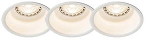 Set de 3 spoturi moderne incastrate albe - Dept