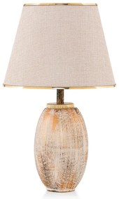 Veioză crem-aurie cu abajur textil (înălțime 50 cm) Yakamoz – Opviq lights