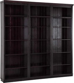 Bibliotecă lemn masiv, 220 × 35 × 220 cm