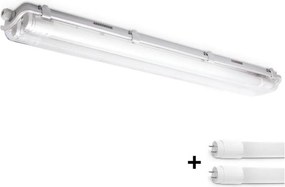 Brilagi -LED Tech. Corp de iluminat fluorescent OPTIMA T8 2xG13/9W/230V 4000K IP65 67,5 cm