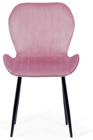 Scaun dining din catifea BUC 248U roz
