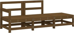 vidaXL Set mobilier de grădină, 3 piese, maro miere, lemn masiv de pin