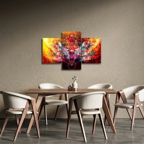 Tablou - Merkaba cu aripi, abstracție (90x60 cm)