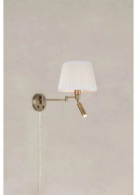 Markslöjd 109017 - Lampă de perete LED PIVOT, soclu E27 1x40W/230V + LED 4W inclus, crem/alamă