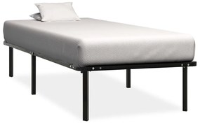 284678 vidaXL Cadru de pat, negru, 90 x 200 cm, metal