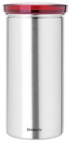Recipient depozitare capsule, cafea, ceai Brabantia 646986, Pana la 18 capsule, Otel inoxidabil, Rezistent la amprente, Inox/rosu