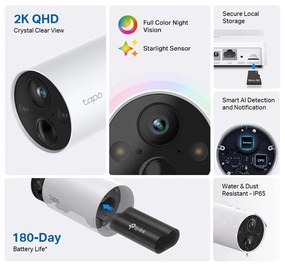 TAPO C420 SMART WIRE-FREE SECURITYCAMERA