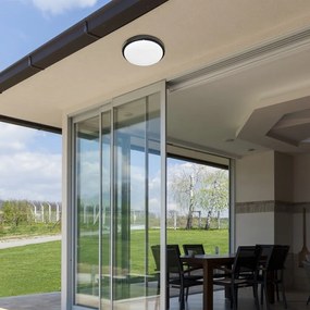 Plafoniera LED pentru iluminat exterior design modern IP54 Hort negru