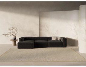 Colțar negru (cu colț pe partea stângă/cu șezlong) Bergamo – Cosmopolitan Design