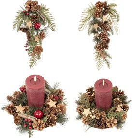 Set creativ DIY CHRISTMAS pentru realizarea de coroane si decoratiuni - variante diverse