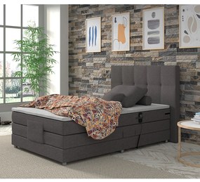 Pat electric reglabil, arcuri, gri, 120x200, MURKO NEW