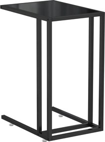 vidaXL Masă laterală de calculator negru 50x35x65 cm sticlă securizată