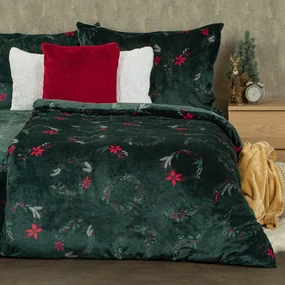 Lenjerie de pat din microflanel 4Home Poinsettia , 140 x 220 cm, 70 x 90 cm, 140 x 220 cm, 70 x 90 cm