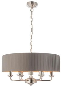 Lustră pe lanț Endon 94397 HIGHCLERE 6xE14/40W/230V gri/crom lucios