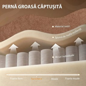 HOMCOM Fotoliu Reclinabil Manual cu Material cu Aspect de In, Suport pentru Picioare și Cotiere Căptușite, Maro Închis | Aosom Romania