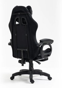JAKS Scaun de gaming piele ecologică neagră Student
