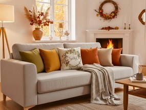 Husa de perna decorativa GRATEFUL 45x45 cm, bej