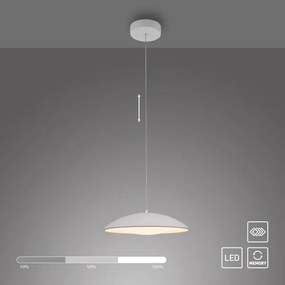 Schöner Wohnen LENTE 14606-16 – lampă suspendată LED dimabilă pe cablu, 17 W, 230 V, Ø 40 cm, albă