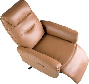 Fotoliu design LUX cu functia relax Cowhide brown leather