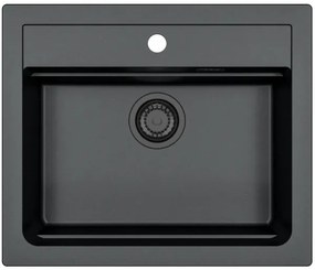 ALVEUS SETA23228 - Set chiuvetă de bucătărie ATROX cu baterie MINTAS, 34 cm, granit/negru