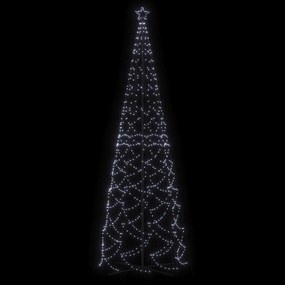 Brad de Craciun conic, 1400 LED-uri, alb rece, 160x500 cm 1, Alb rece, 500 x 160 cm, Becuri LED in forma zigzag
